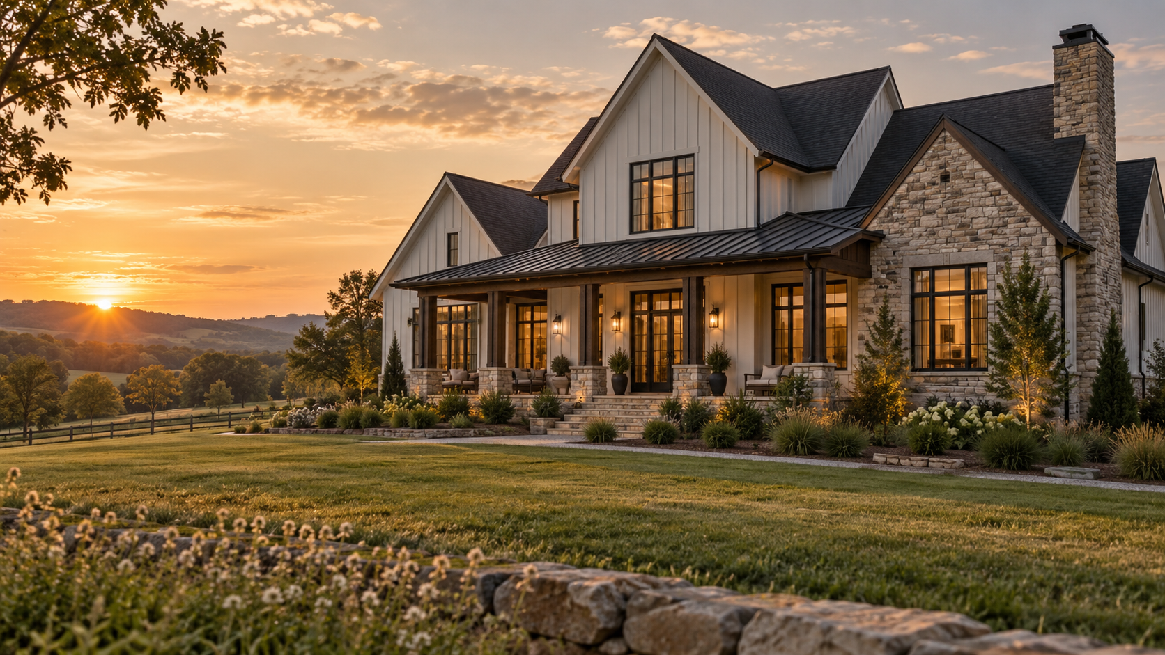 Custom home in the Middle Tennessee countryside